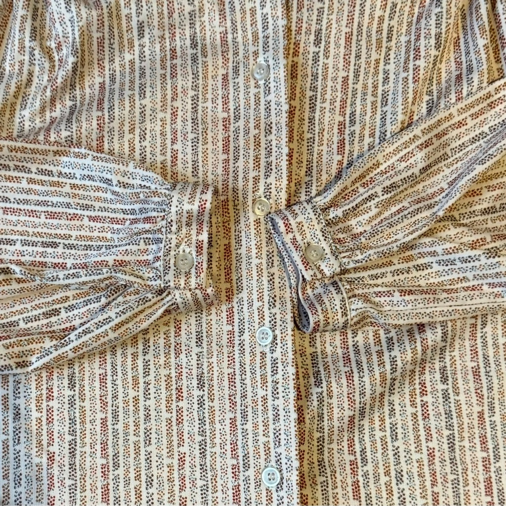Vintage D’Allairds 80s 90s Button-Up Blouse Size L Retro Office Lightweight - Picture 13 of 13